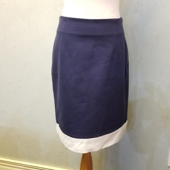 Banana Republic navy skirt with a white bottom women's size 2 (Q24) - Picture 1 of 4